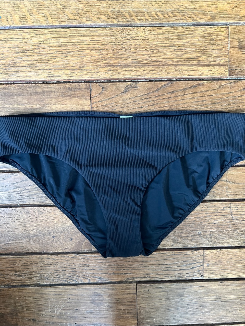 Lululemon Black Ribbed Bikini Bottom Size 10 NWOT